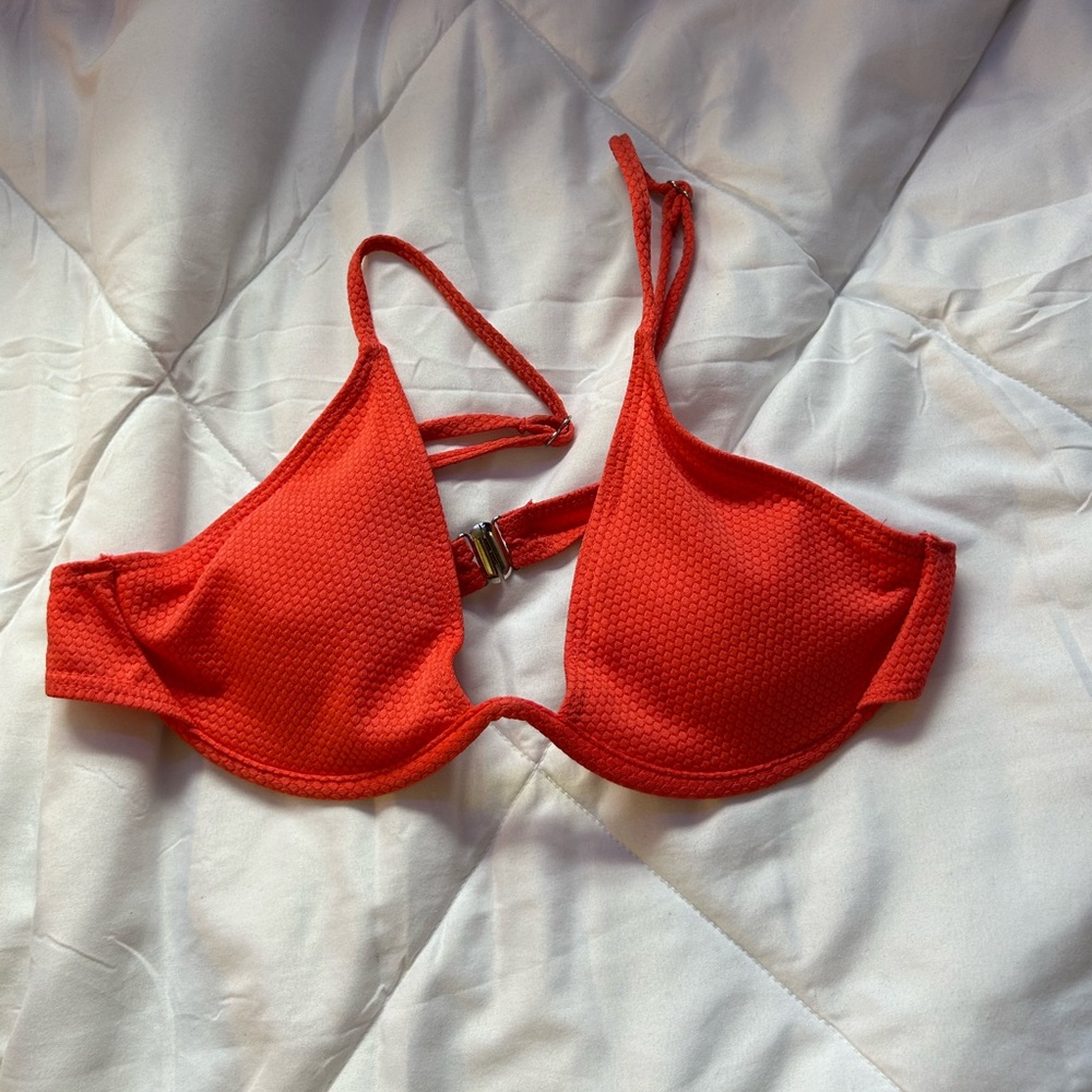 Coral underwire bikini top